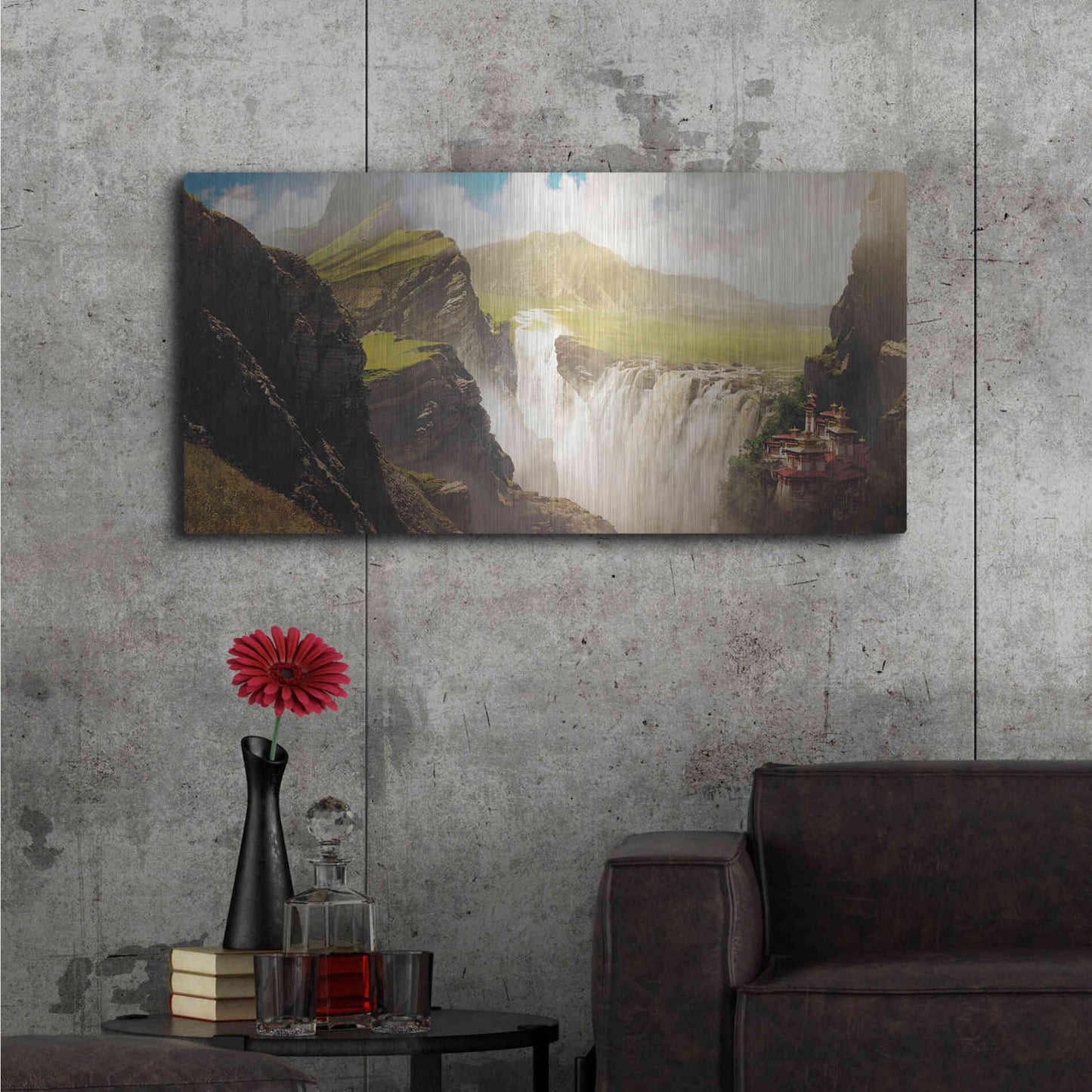 Luxe Metal Art 'Epic Valley' by Jonathan Lam, Metal Wall Art,48x24