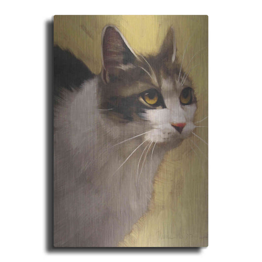 Luxe Metal Art 'Derby Cat' by Diane Hoeptner, Metal Wall Art