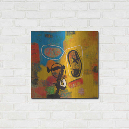 Luxe Metal Art 'Conversations in the Abstract 32' by Downs, Metal Wall Art,24x24