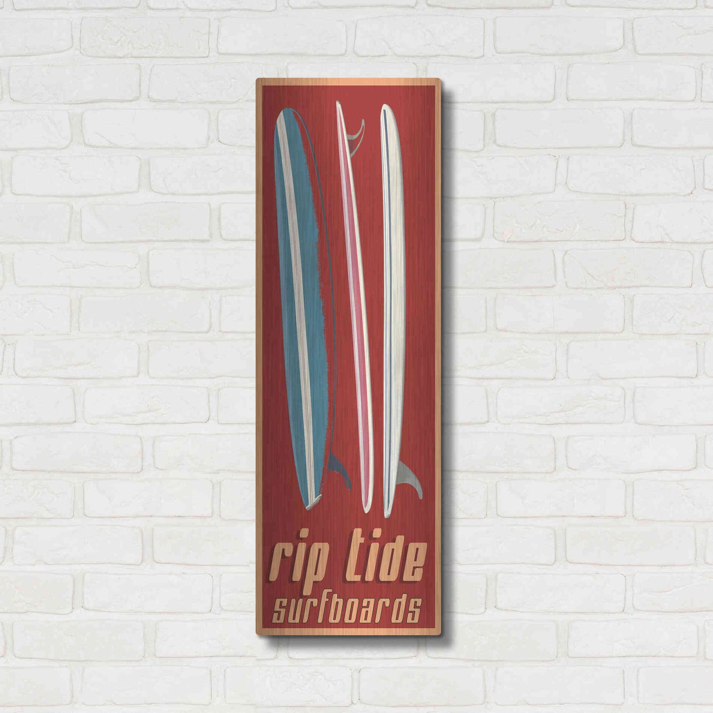 Luxe Metal Art 'Rip Tide' by Edward M. Fielding, Metal Wall Art,12x36