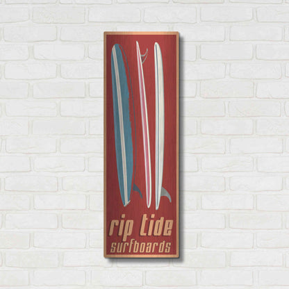 Luxe Metal Art 'Rip Tide' by Edward M. Fielding, Metal Wall Art,12x36