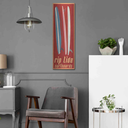 Luxe Metal Art 'Rip Tide' by Edward M. Fielding, Metal Wall Art,12x36
