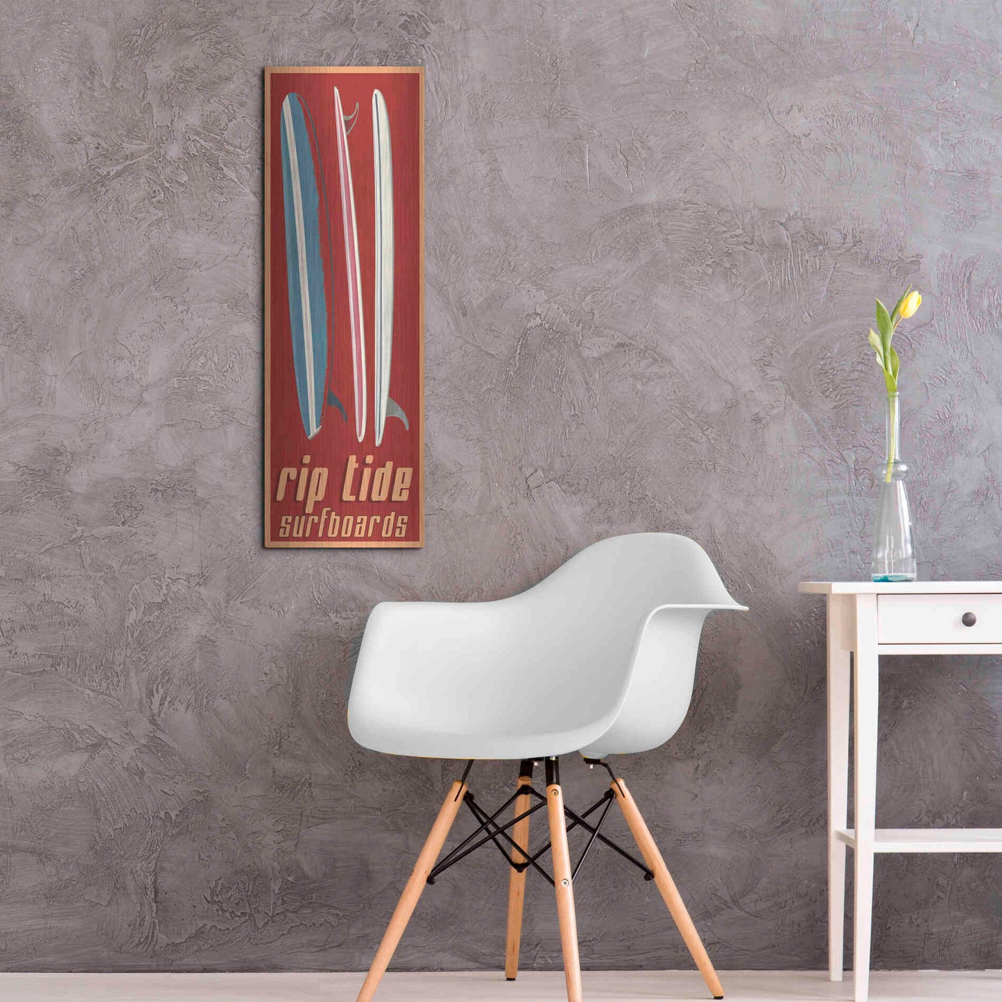 Luxe Metal Art 'Rip Tide' by Edward M. Fielding, Metal Wall Art,12x36