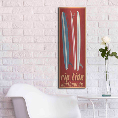 Luxe Metal Art 'Rip Tide' by Edward M. Fielding, Metal Wall Art,12x36