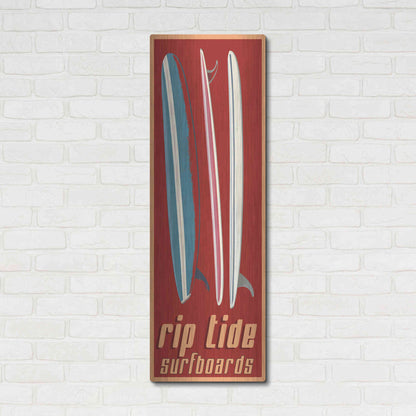 Luxe Metal Art 'Rip Tide' by Edward M. Fielding, Metal Wall Art,16x48