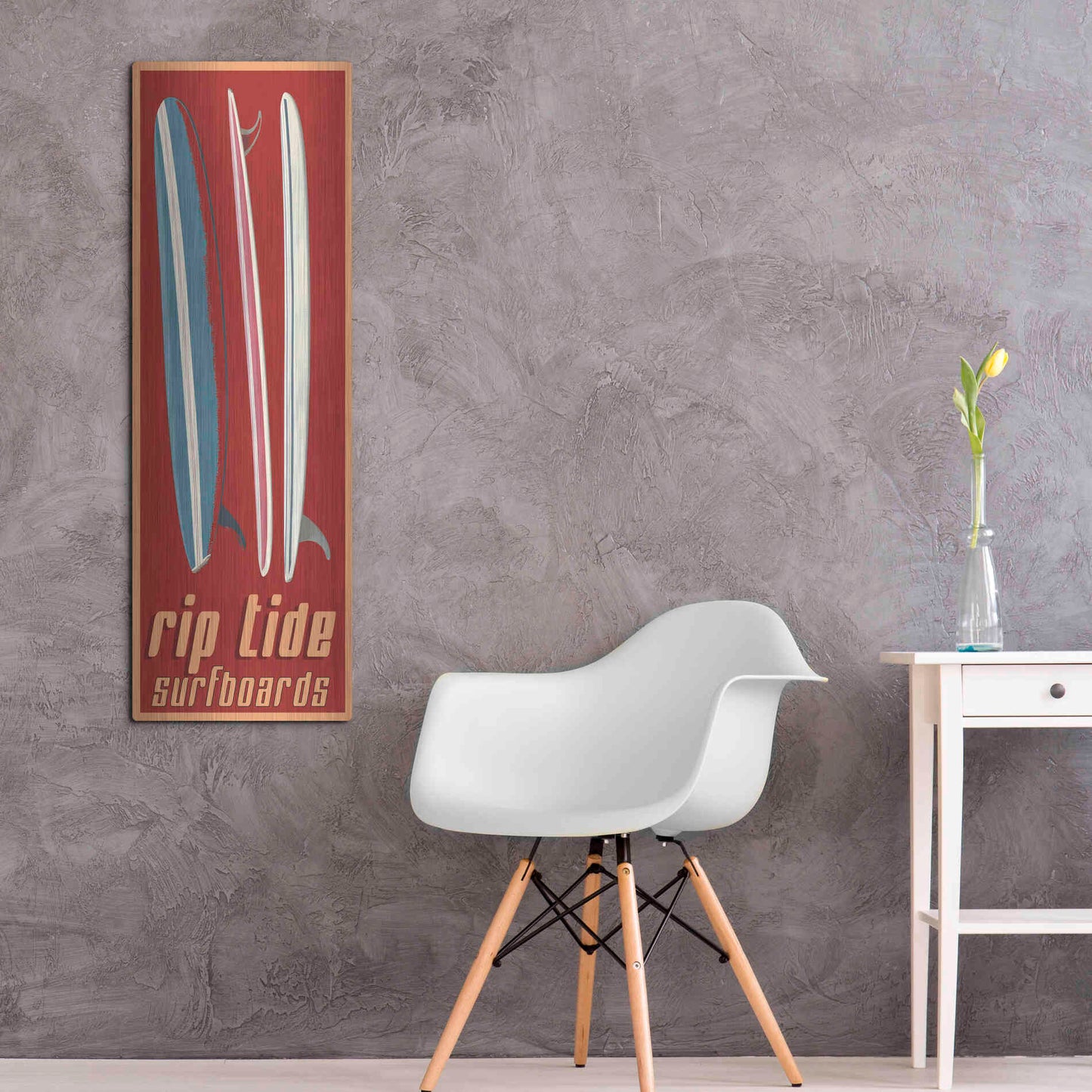 Luxe Metal Art 'Rip Tide' by Edward M. Fielding, Metal Wall Art,16x48