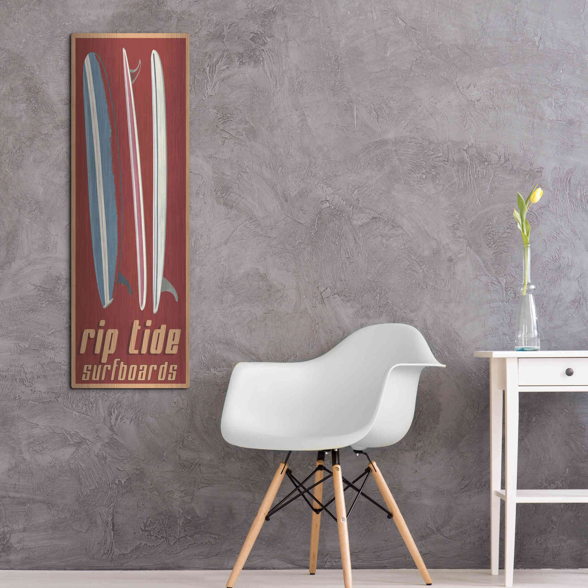 Luxe Metal Art 'Rip Tide' by Edward M. Fielding, Metal Wall Art,16x48