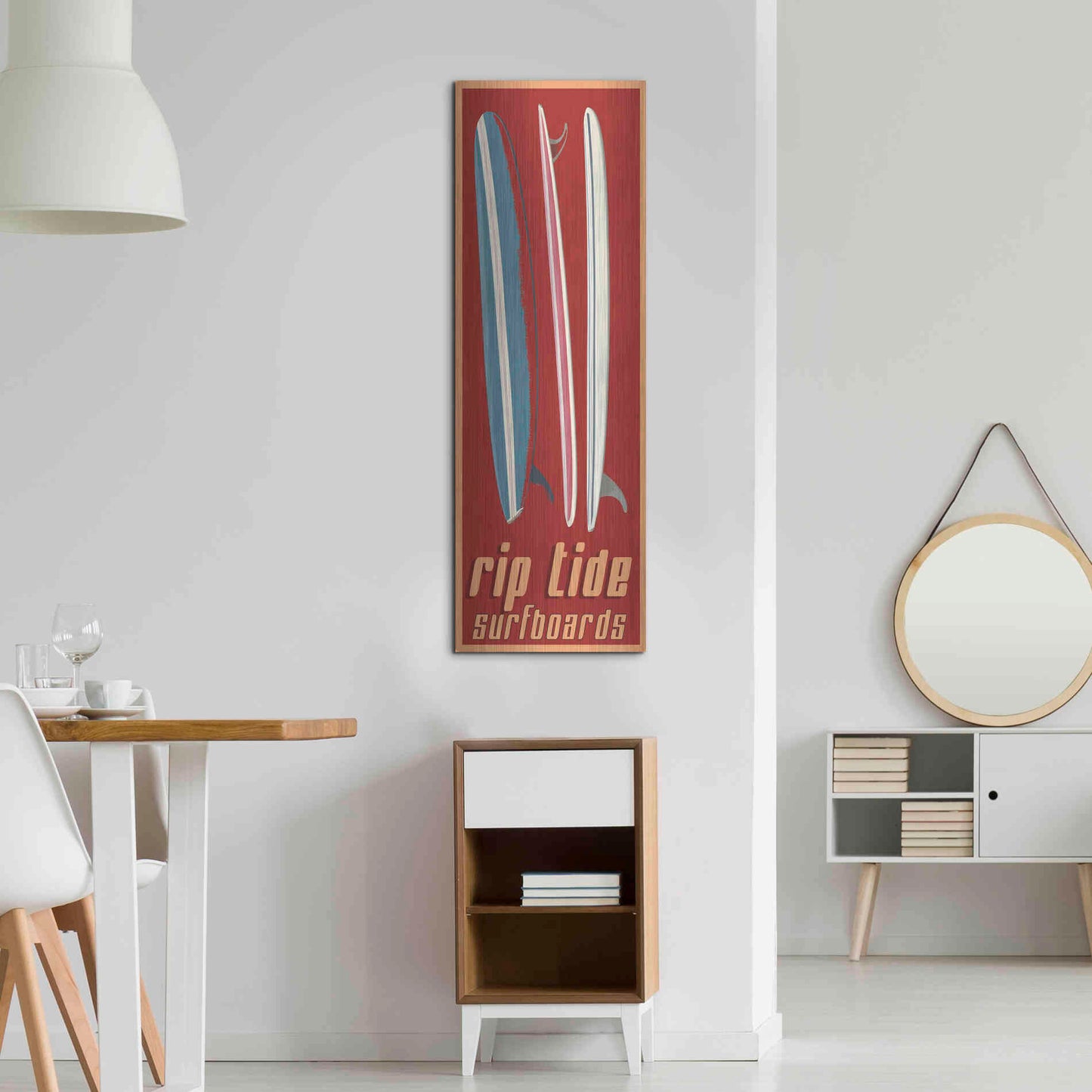 Luxe Metal Art 'Rip Tide' by Edward M. Fielding, Metal Wall Art,16x48