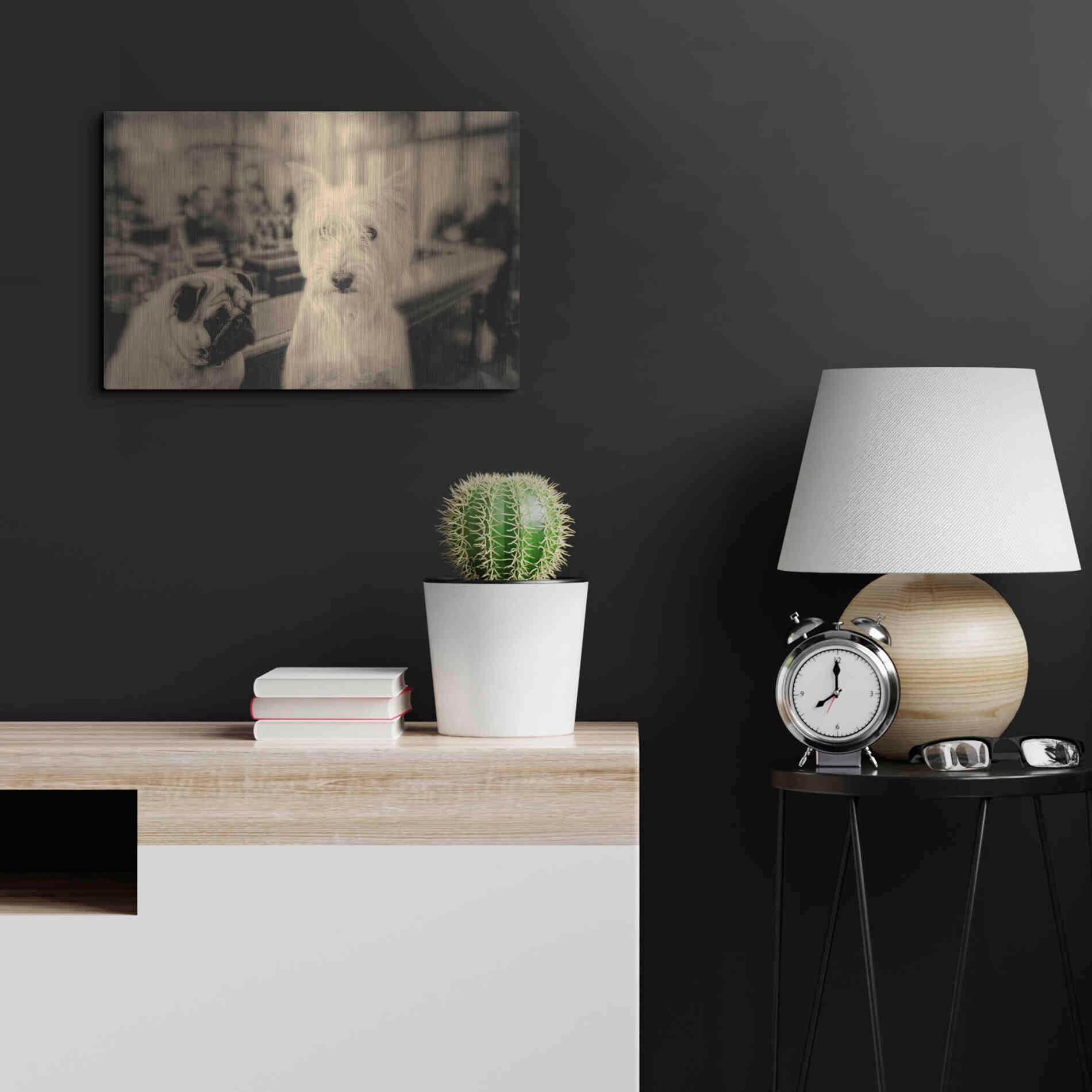 Luxe Metal Art 'Singles Night' by Edward M. Fielding, Metal Wall Art,24x16