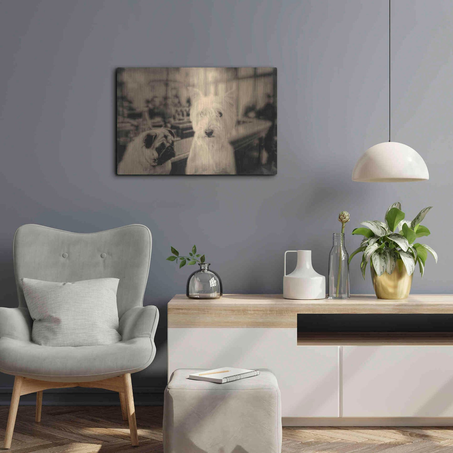 Luxe Metal Art 'Singles Night' by Edward M. Fielding, Metal Wall Art,24x16