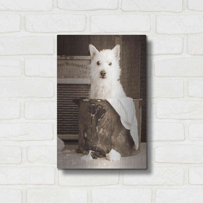 Luxe Metal Art 'Vintage Wash Day' by Edward M. Fielding, Metal Wall Art,12x16