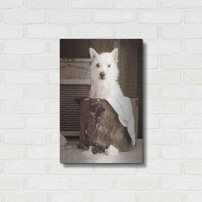 Luxe Metal Art 'Vintage Wash Day' by Edward M. Fielding, Metal Wall Art,16x24