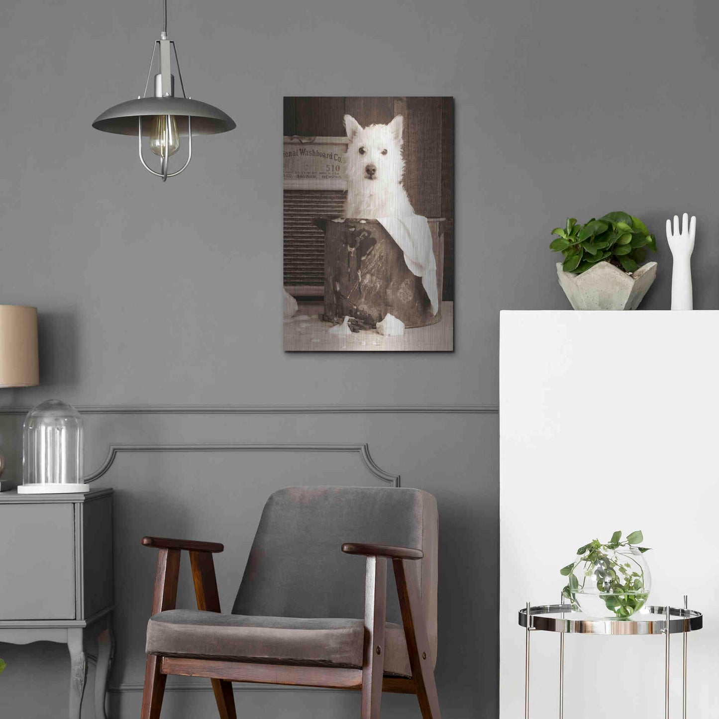 Luxe Metal Art 'Vintage Wash Day' by Edward M. Fielding, Metal Wall Art,16x24