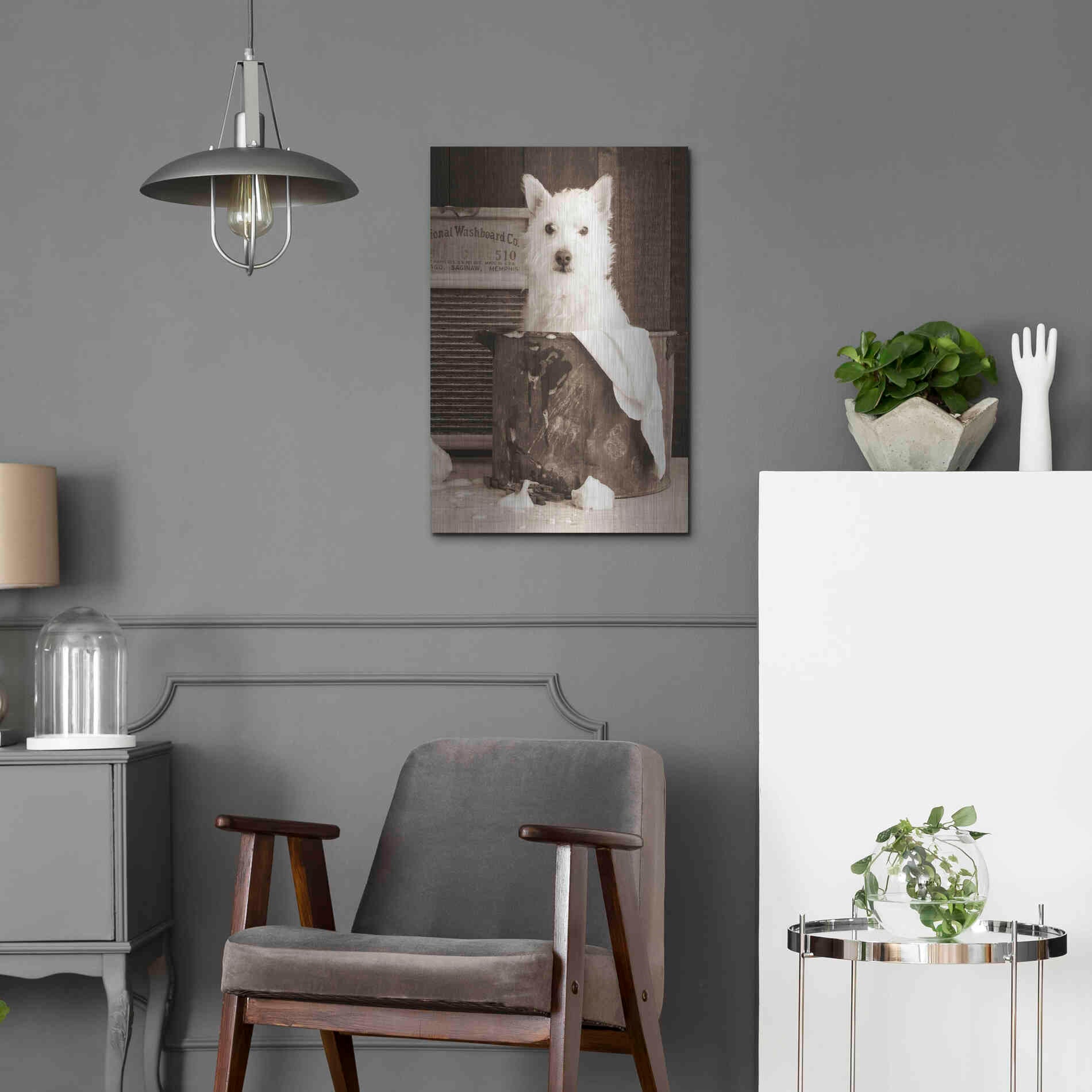 Luxe Metal Art 'Vintage Wash Day' by Edward M. Fielding, Metal Wall Art,16x24