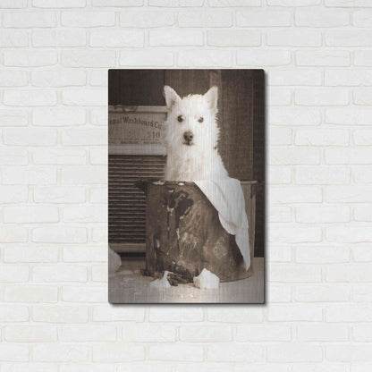 Luxe Metal Art 'Vintage Wash Day' by Edward M. Fielding, Metal Wall Art,24x36