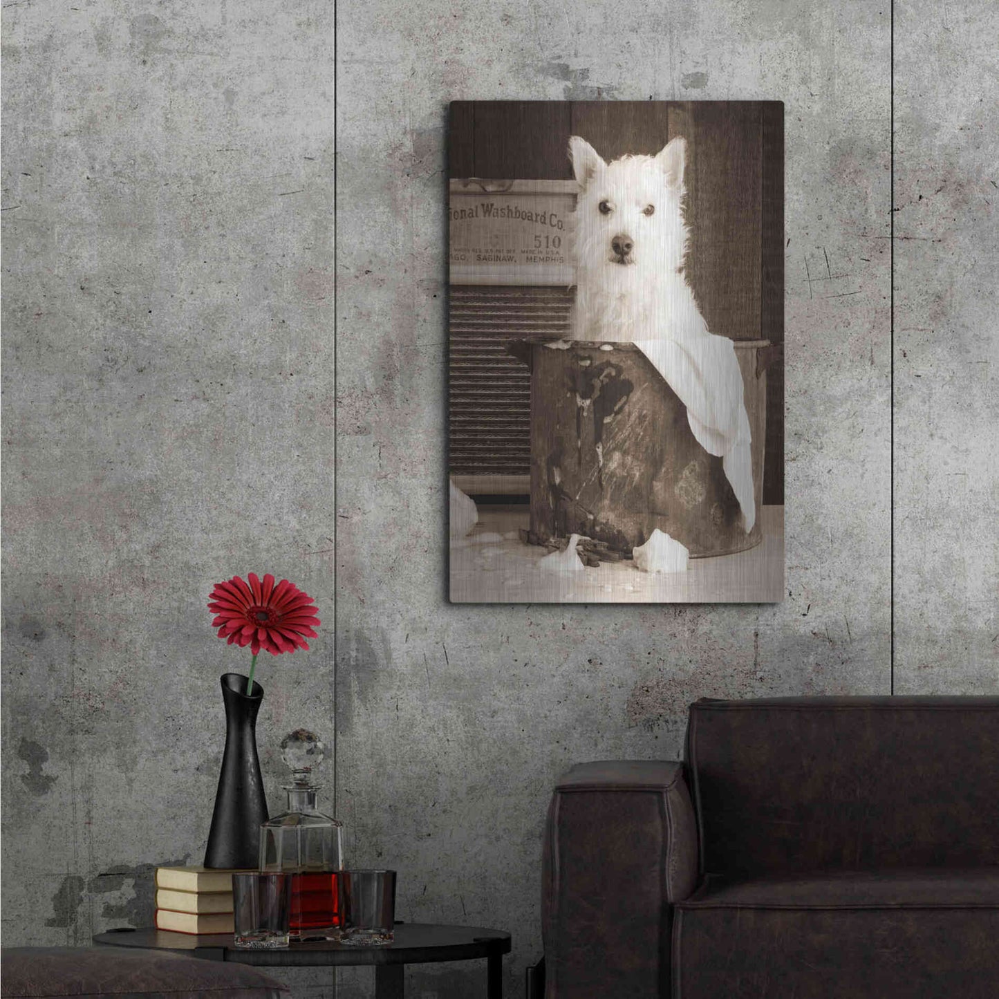 Luxe Metal Art 'Vintage Wash Day' by Edward M. Fielding, Metal Wall Art,24x36