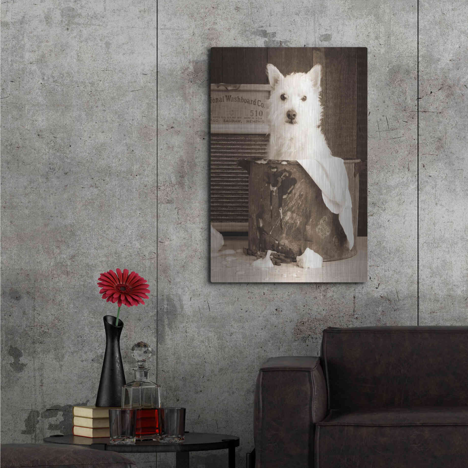 Luxe Metal Art 'Vintage Wash Day' by Edward M. Fielding, Metal Wall Art,24x36