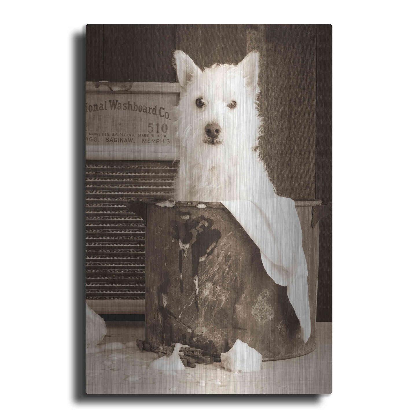 Luxe Metal Art 'Vintage Wash Day' by Edward M. Fielding, Metal Wall Art