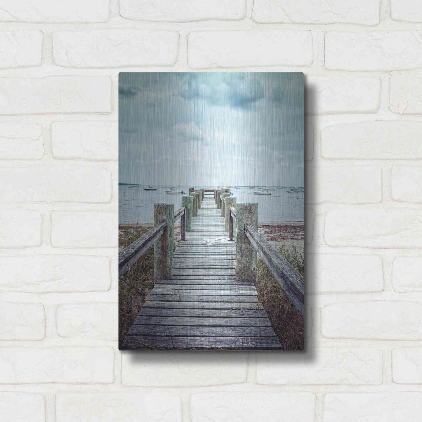 Luxe Metal Art 'Cape Cod' by Edward M. Fielding, Metal Wall Art,12x16