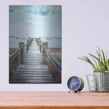Luxe Metal Art 'Cape Cod' by Edward M. Fielding, Metal Wall Art,12x16