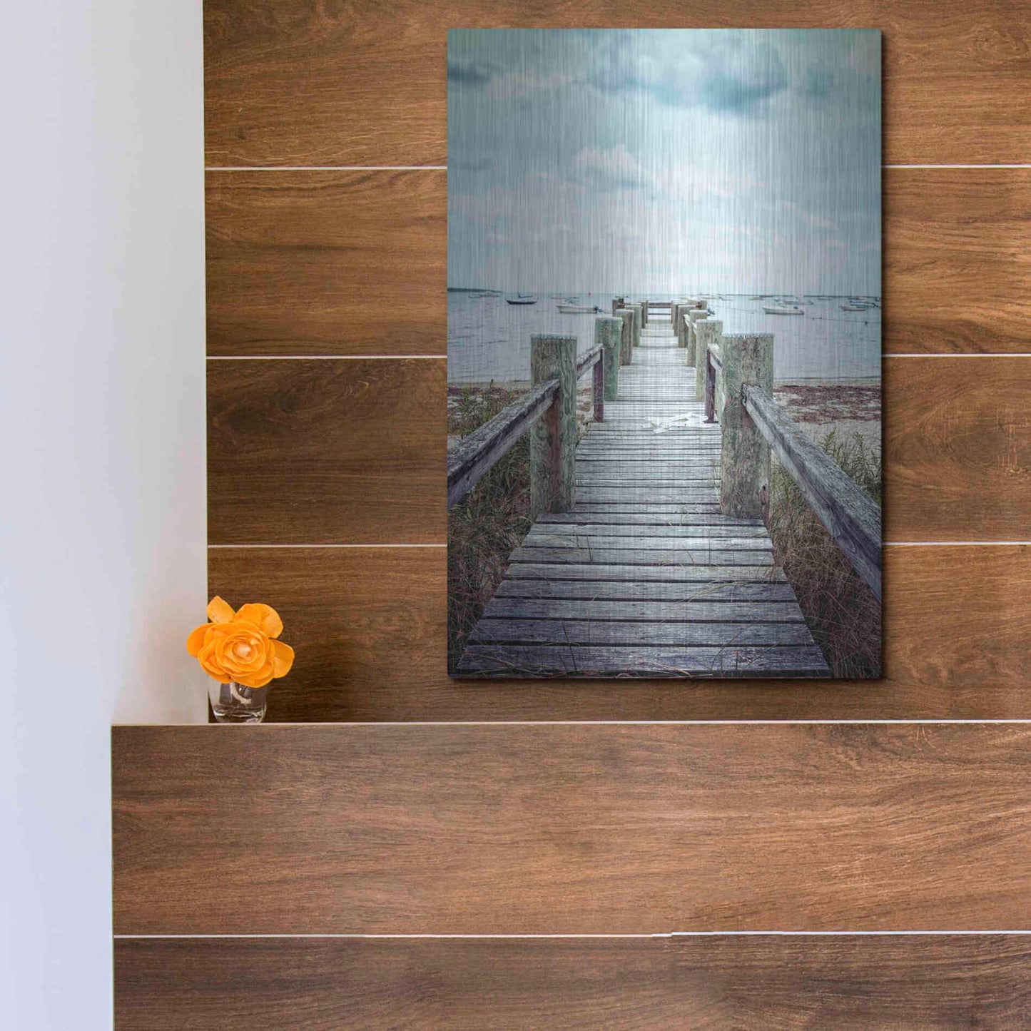 Luxe Metal Art 'Cape Cod' by Edward M. Fielding, Metal Wall Art,12x16