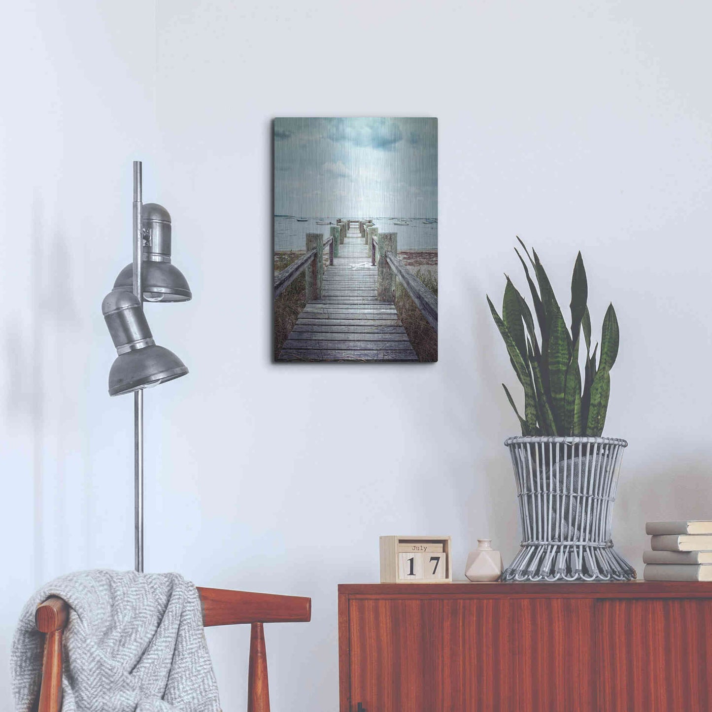Luxe Metal Art 'Cape Cod' by Edward M. Fielding, Metal Wall Art,16x24