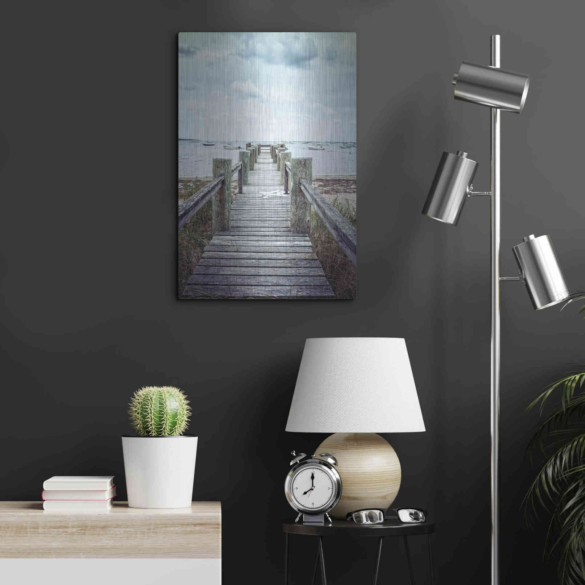 Luxe Metal Art 'Cape Cod' by Edward M. Fielding, Metal Wall Art,16x24