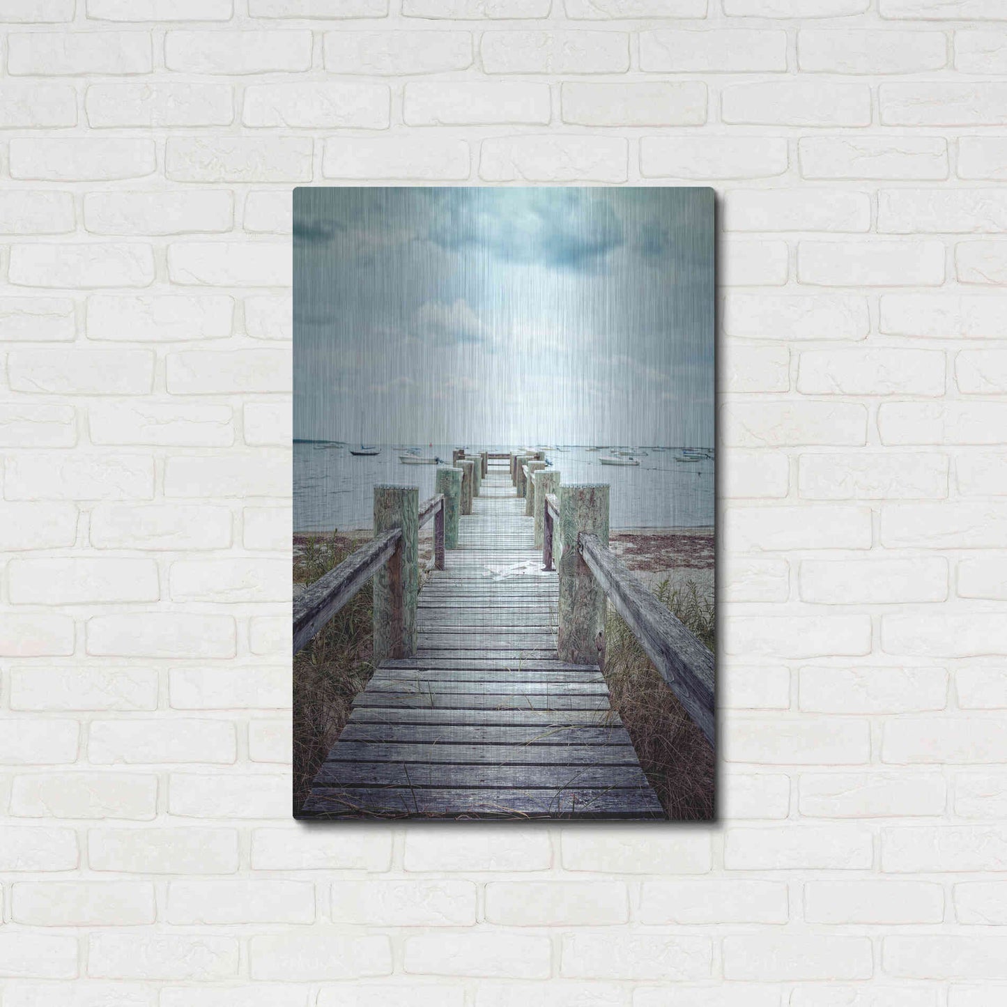 Luxe Metal Art 'Cape Cod' by Edward M. Fielding, Metal Wall Art,24x36
