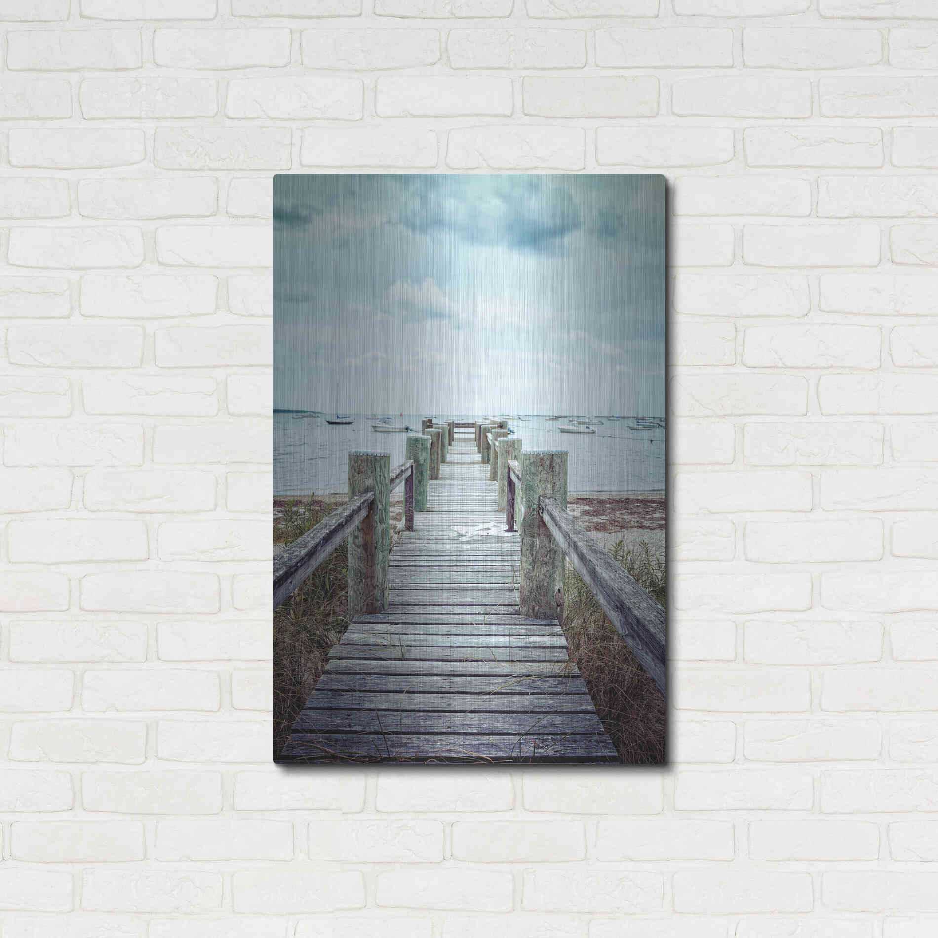 Luxe Metal Art 'Cape Cod' by Edward M. Fielding, Metal Wall Art,24x36