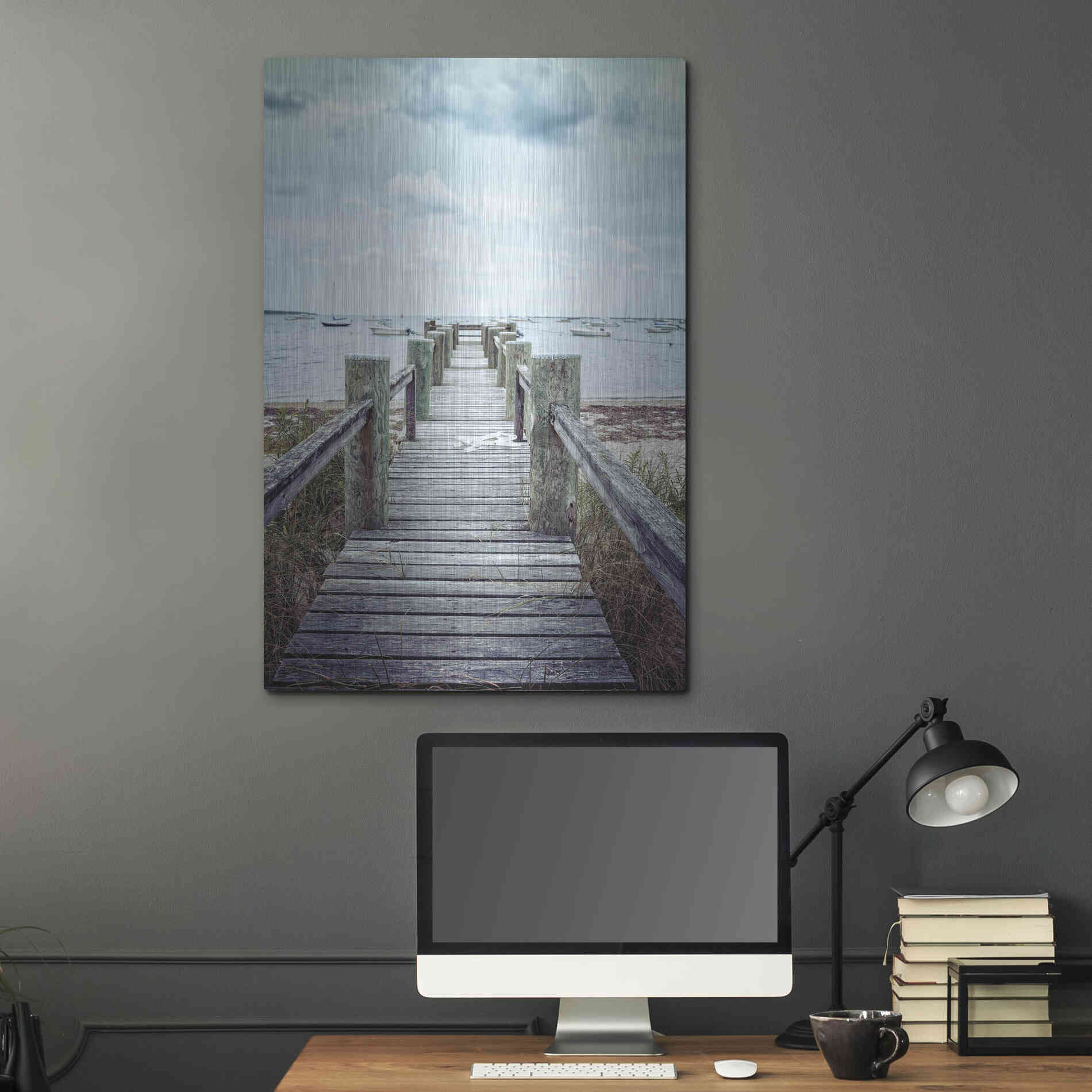 Luxe Metal Art 'Cape Cod' by Edward M. Fielding, Metal Wall Art,24x36