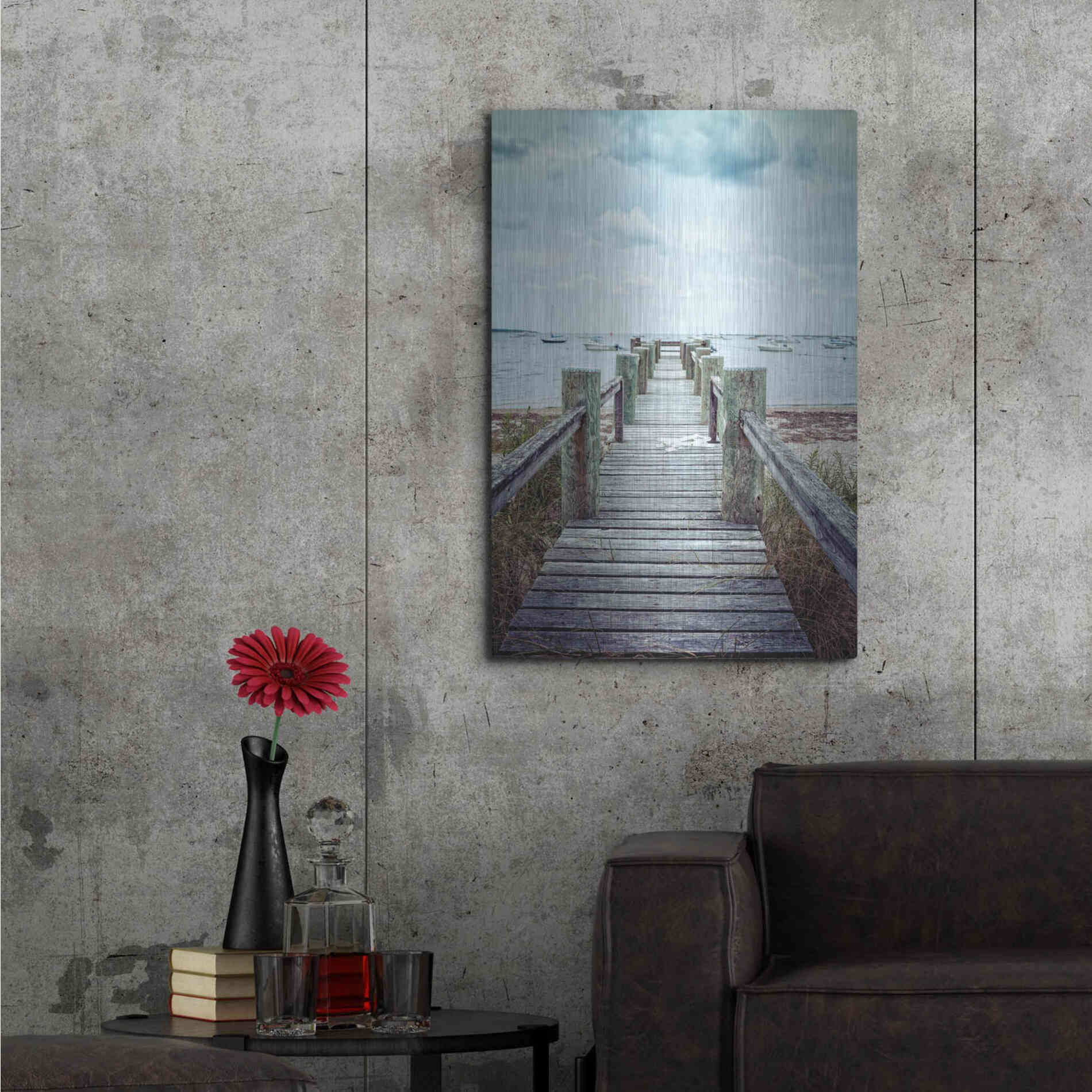 Luxe Metal Art 'Cape Cod' by Edward M. Fielding, Metal Wall Art,24x36