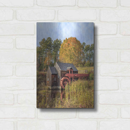 Luxe Metal Art 'Grist Mill' by Edward M. Fielding, Metal Wall Art,12x16