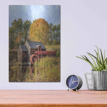 Luxe Metal Art 'Grist Mill' by Edward M. Fielding, Metal Wall Art,12x16