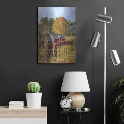 Luxe Metal Art 'Grist Mill' by Edward M. Fielding, Metal Wall Art,16x24