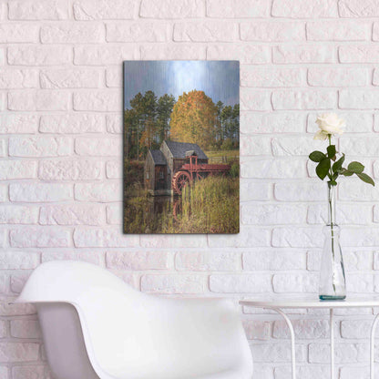 Luxe Metal Art 'Grist Mill' by Edward M. Fielding, Metal Wall Art,16x24