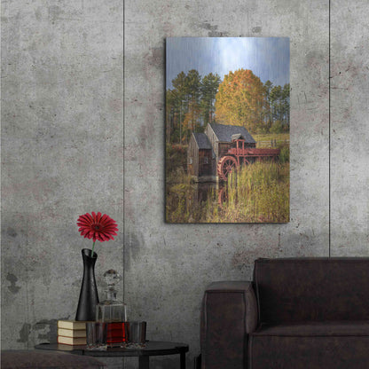 Luxe Metal Art 'Grist Mill' by Edward M. Fielding, Metal Wall Art,24x36