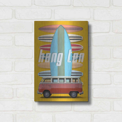 Luxe Metal Art 'Hang Ten' by Edward M. Fielding, Metal Wall Art,12x16