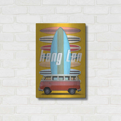 Luxe Metal Art 'Hang Ten' by Edward M. Fielding, Metal Wall Art,16x24