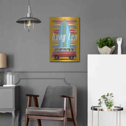 Luxe Metal Art 'Hang Ten' by Edward M. Fielding, Metal Wall Art,16x24
