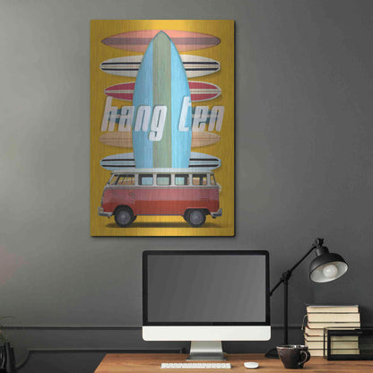 Luxe Metal Art 'Hang Ten' by Edward M. Fielding, Metal Wall Art,24x36