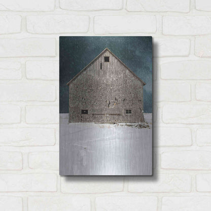 Luxe Metal Art 'Old Barn' by Edward M. Fielding, Metal Wall Art,12x16