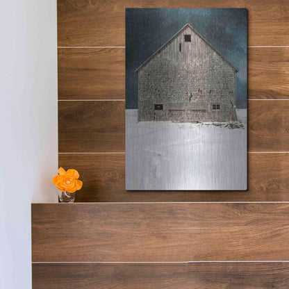 Luxe Metal Art 'Old Barn' by Edward M. Fielding, Metal Wall Art,12x16
