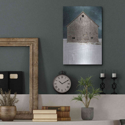 Luxe Metal Art 'Old Barn' by Edward M. Fielding, Metal Wall Art,12x16