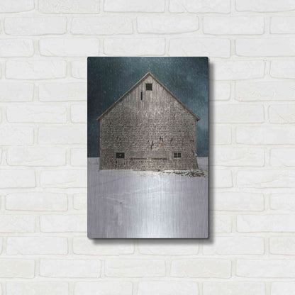Luxe Metal Art 'Old Barn' by Edward M. Fielding, Metal Wall Art,16x24