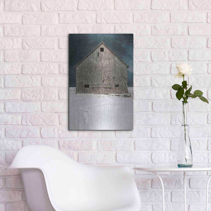Luxe Metal Art 'Old Barn' by Edward M. Fielding, Metal Wall Art,16x24