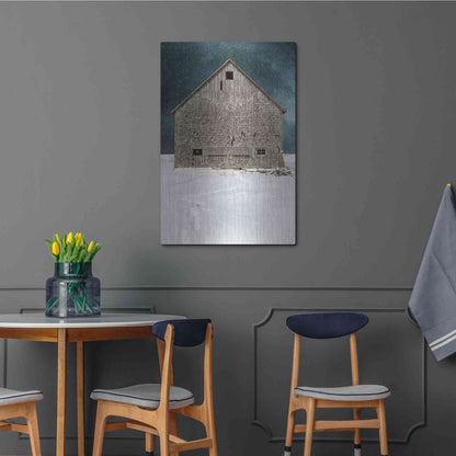 Luxe Metal Art 'Old Barn' by Edward M. Fielding, Metal Wall Art,24x36