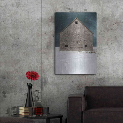 Luxe Metal Art 'Old Barn' by Edward M. Fielding, Metal Wall Art,24x36