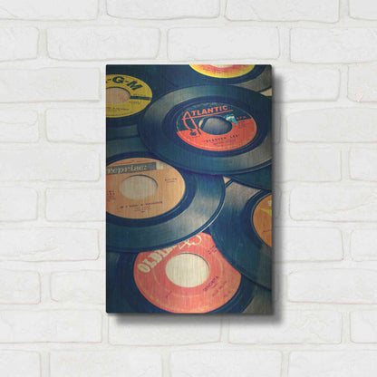Luxe Metal Art 'Old Records' by Edward M. Fielding, Metal Wall Art,12x16
