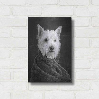 Luxe Metal Art 'Portrait of a Westy Dog' by Edward M. Fielding, Metal Wall Art,12x16