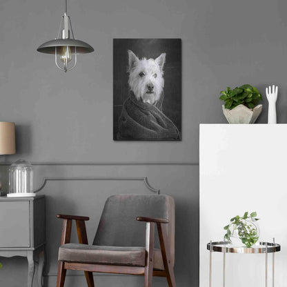 Luxe Metal Art 'Portrait of a Westy Dog' by Edward M. Fielding, Metal Wall Art,16x24